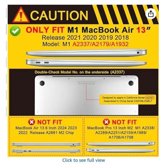 High Quality Keyboard Cover & Case For 13" MacBook Air  With Installation Guide - Picture 3 of 7